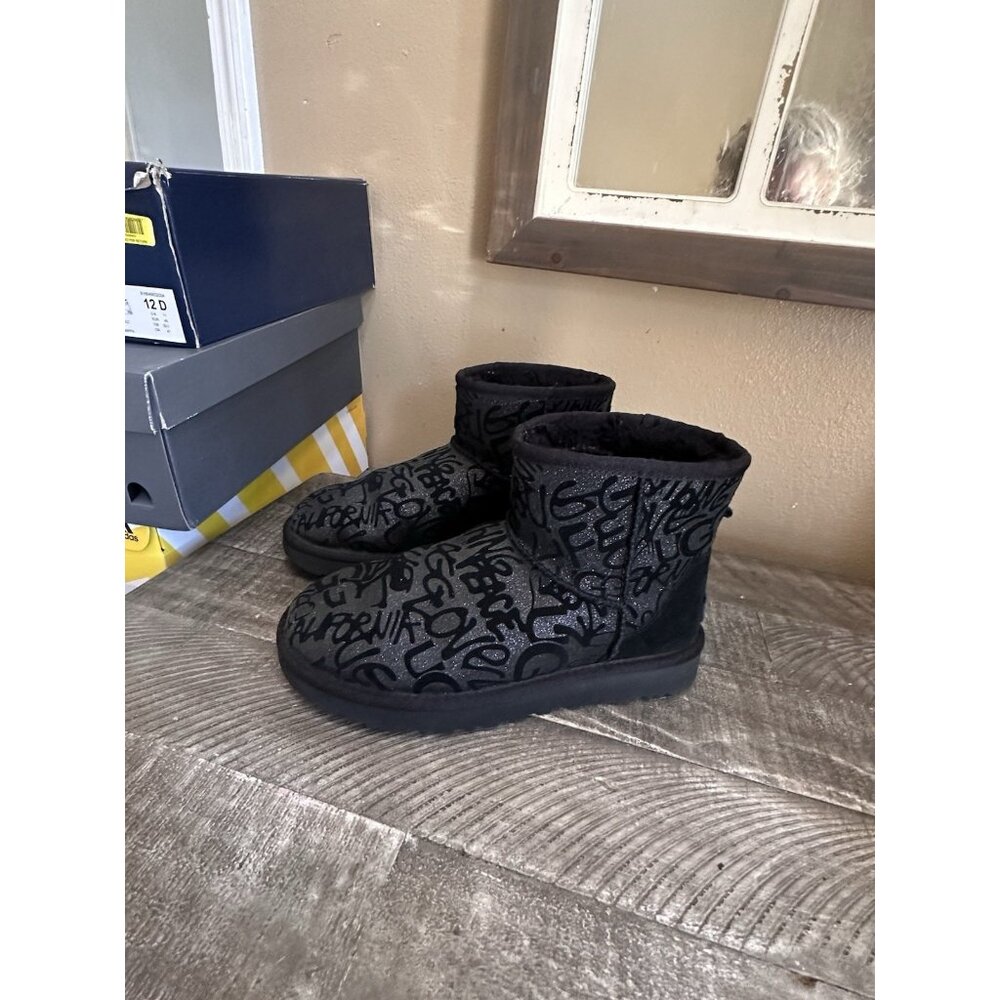 UGG Black Patterned Women's Boots